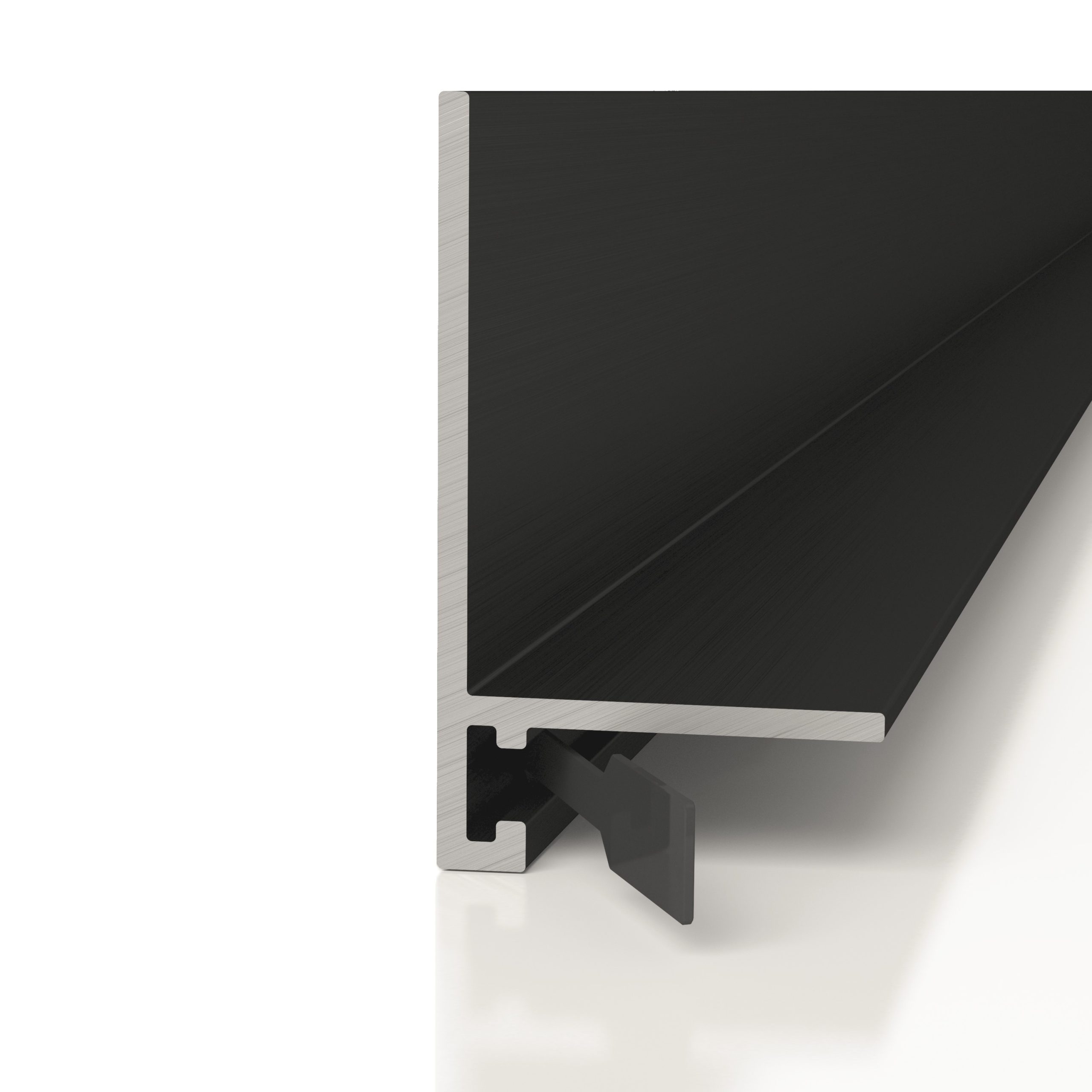 Микроплинтус алюминиевый Decaro ML15A Black 2000×20×15 Микроплинтус алюминиевый Decaro ML15A Black 2000×20×15