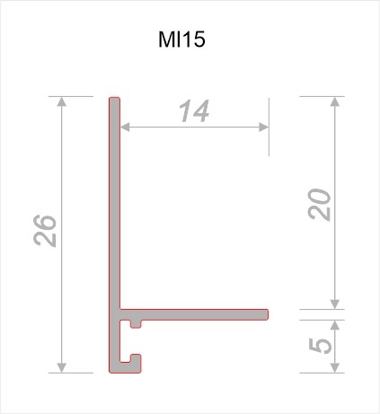Микроплинтус алюминиевый Decaro ML15A Black 2000×20×15 Микроплинтус алюминиевый Decaro ML15A Black 2000×20×15