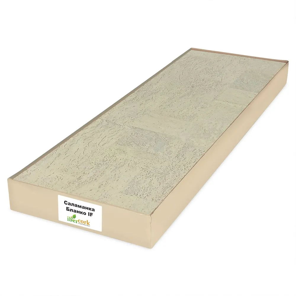 Пробковый пол замковый IberCork Саламанка бланко 900×300×10