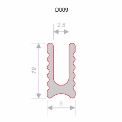 Профиль алюминиевый теневой разделительный Decaro D009A Black черный 3000×5×10