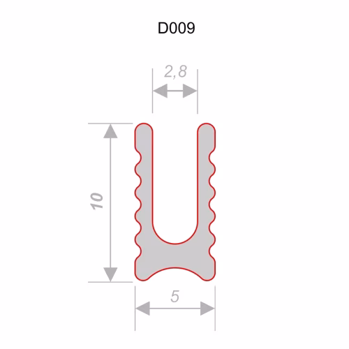 Профиль алюминиевый теневой разделительный Decaro D009A Black черный 3000×5×10
