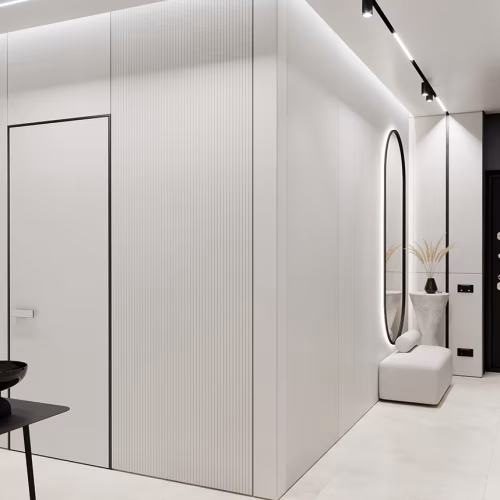 Профиль алюминиевый теневой разделительный Decaro D009.3A Black черный 3000×7×7,5