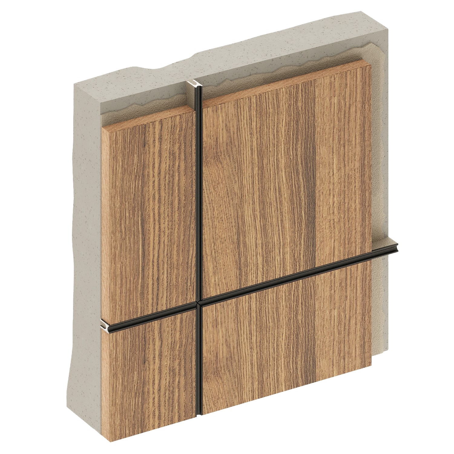 Профиль алюминиевый теневой разделительный Decaro D009A Black черный 3000×5×10