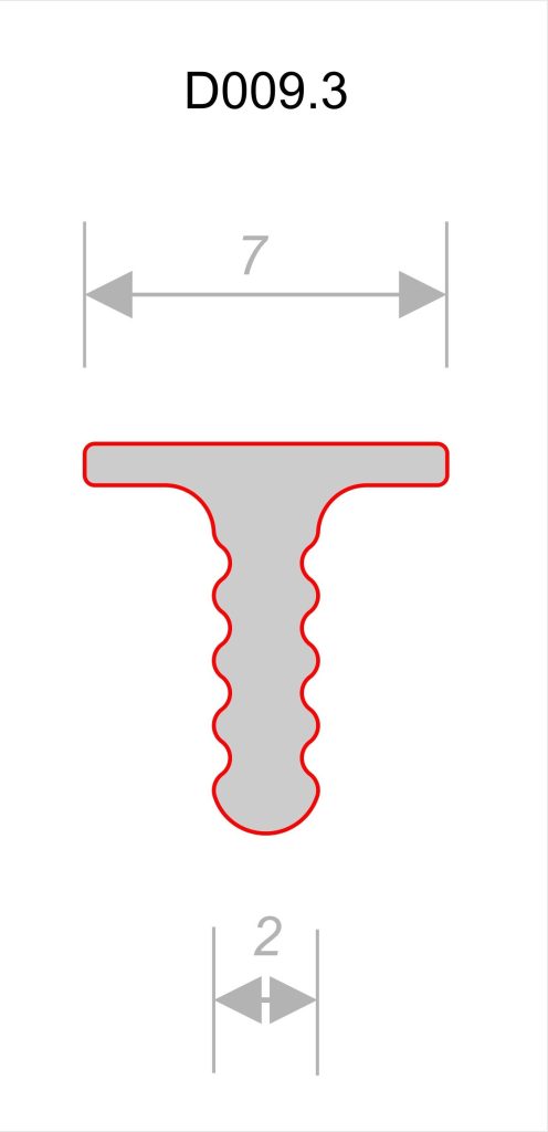 Профиль алюминиевый теневой разделительный Decaro D009.3A Black черный 3000×7×7,5