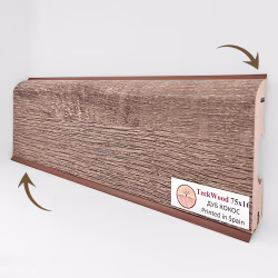 Уплотнитель для плинтуса МДФ TeckWood Бесцветный, 9 м