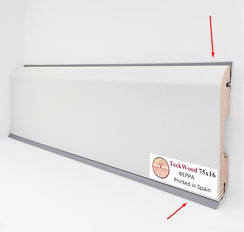 Уплотнитель для плинтуса МДФ TeckWood Янтарный RAL 8003, 9 м