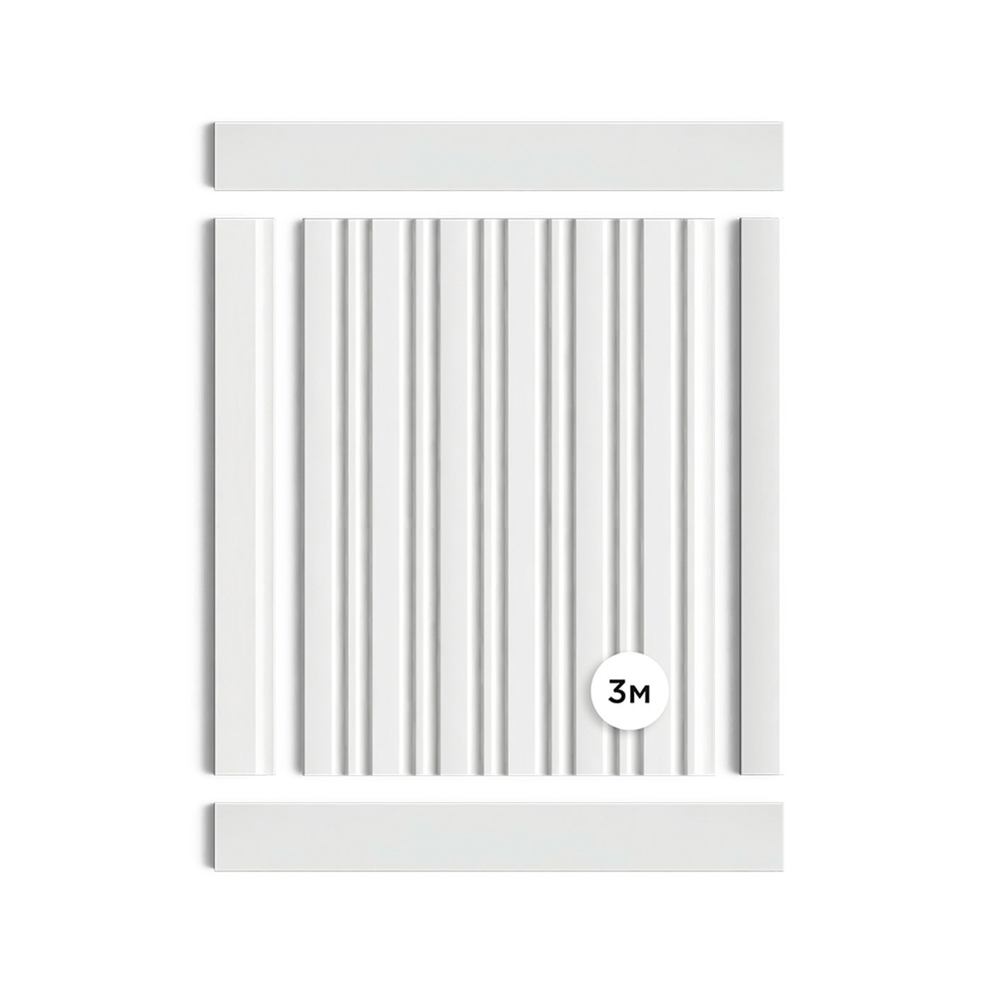 Стеновая панель под покраску Hiwood LV122 LONG NP 3000×120×12