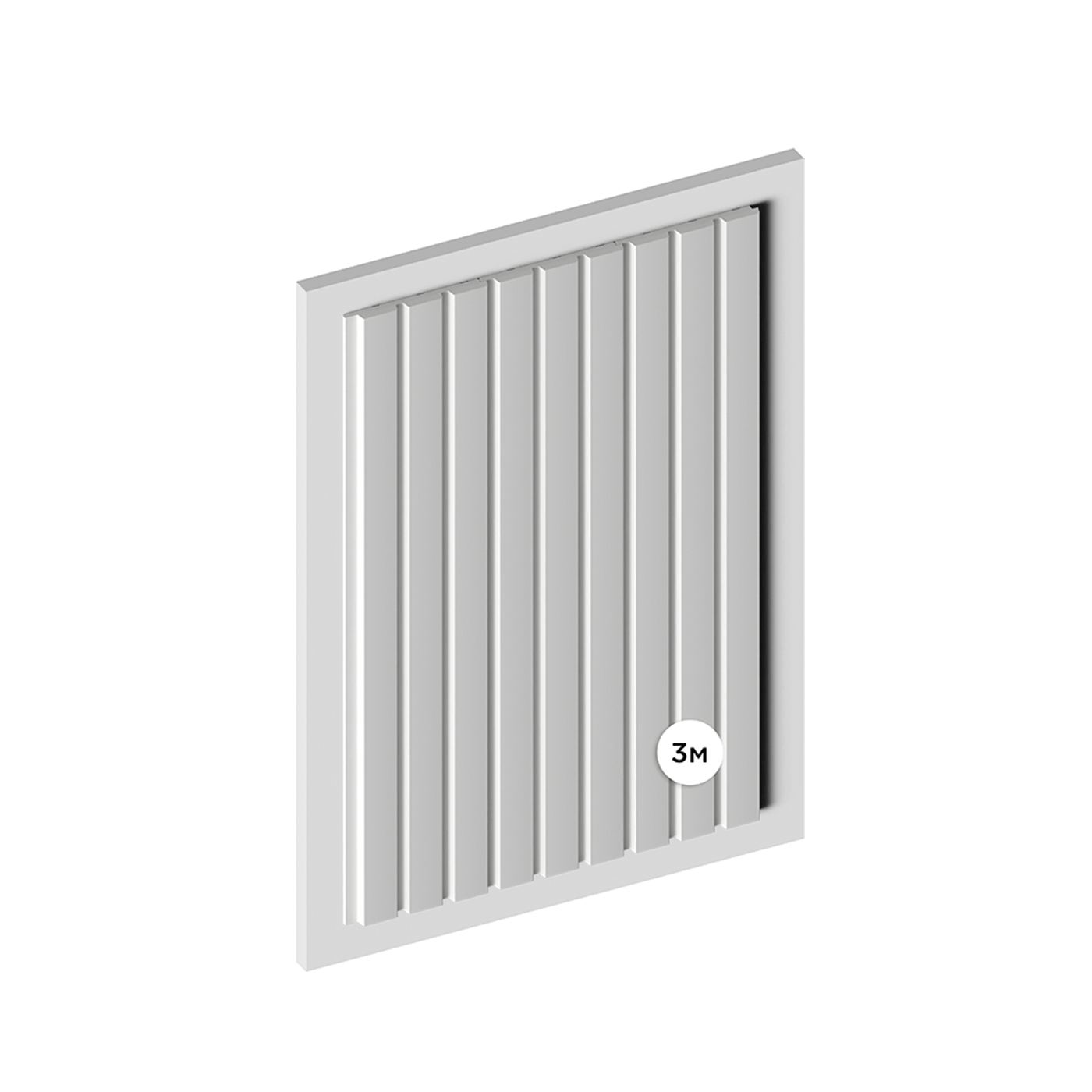 Стеновая панель под покраску Hiwood LV124 LONG NP 3000×120×12