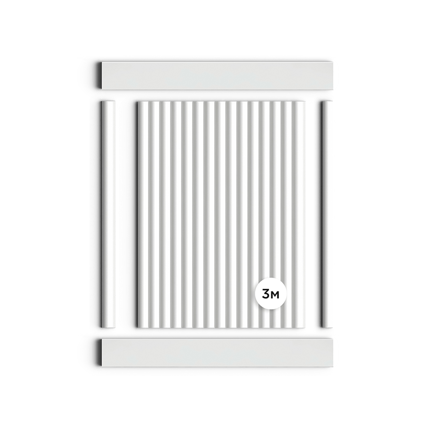 Стеновая панель под покраску Hiwood LV135 LONG NP 3000×120×12