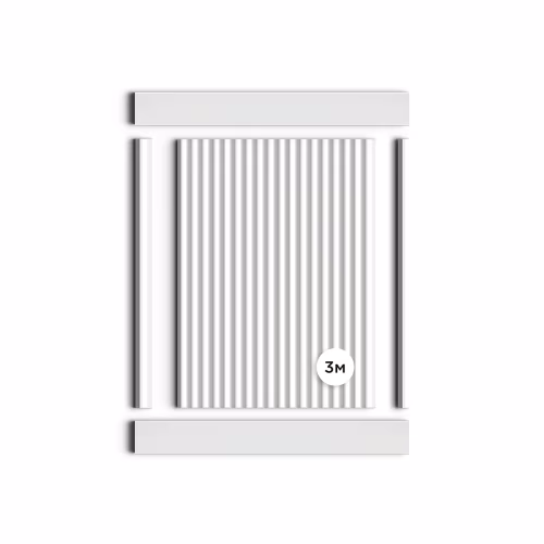 Стеновая панель под покраску Hiwood LV136 LONG NP 3000×120×12
