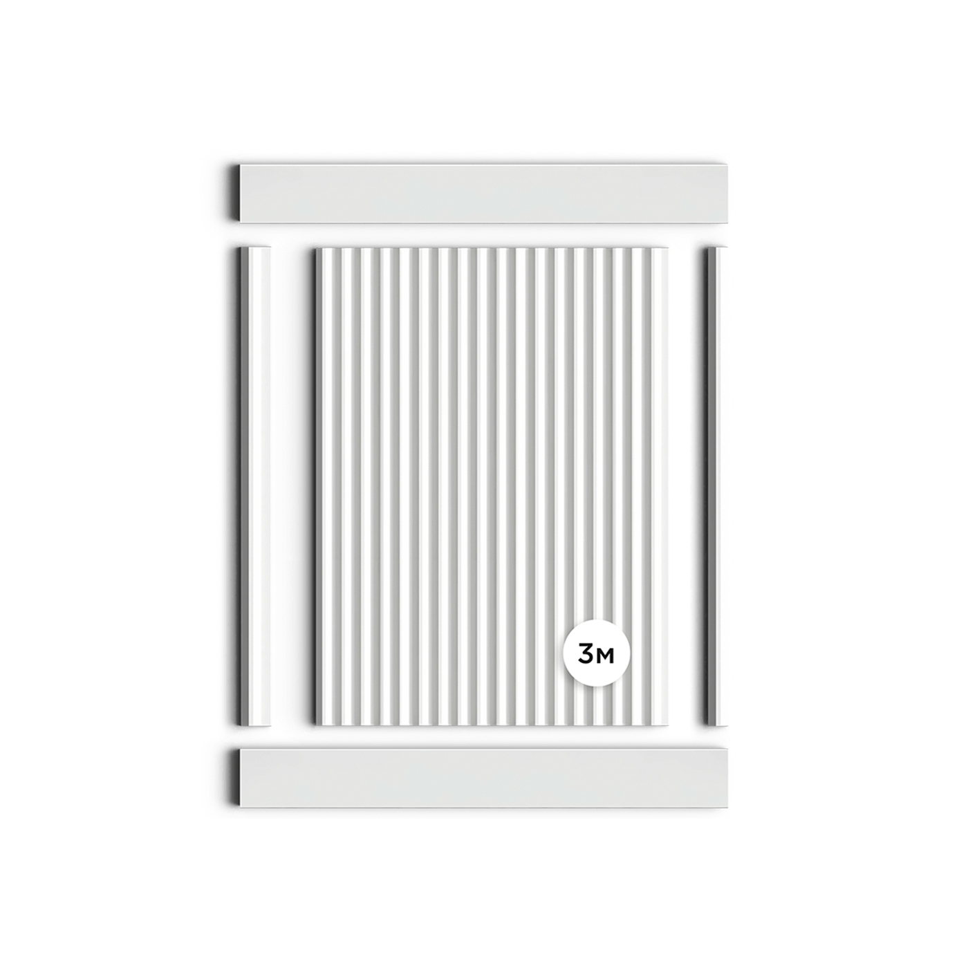 Стеновая панель под покраску Hiwood LV136 LONG NP 3000×120×12