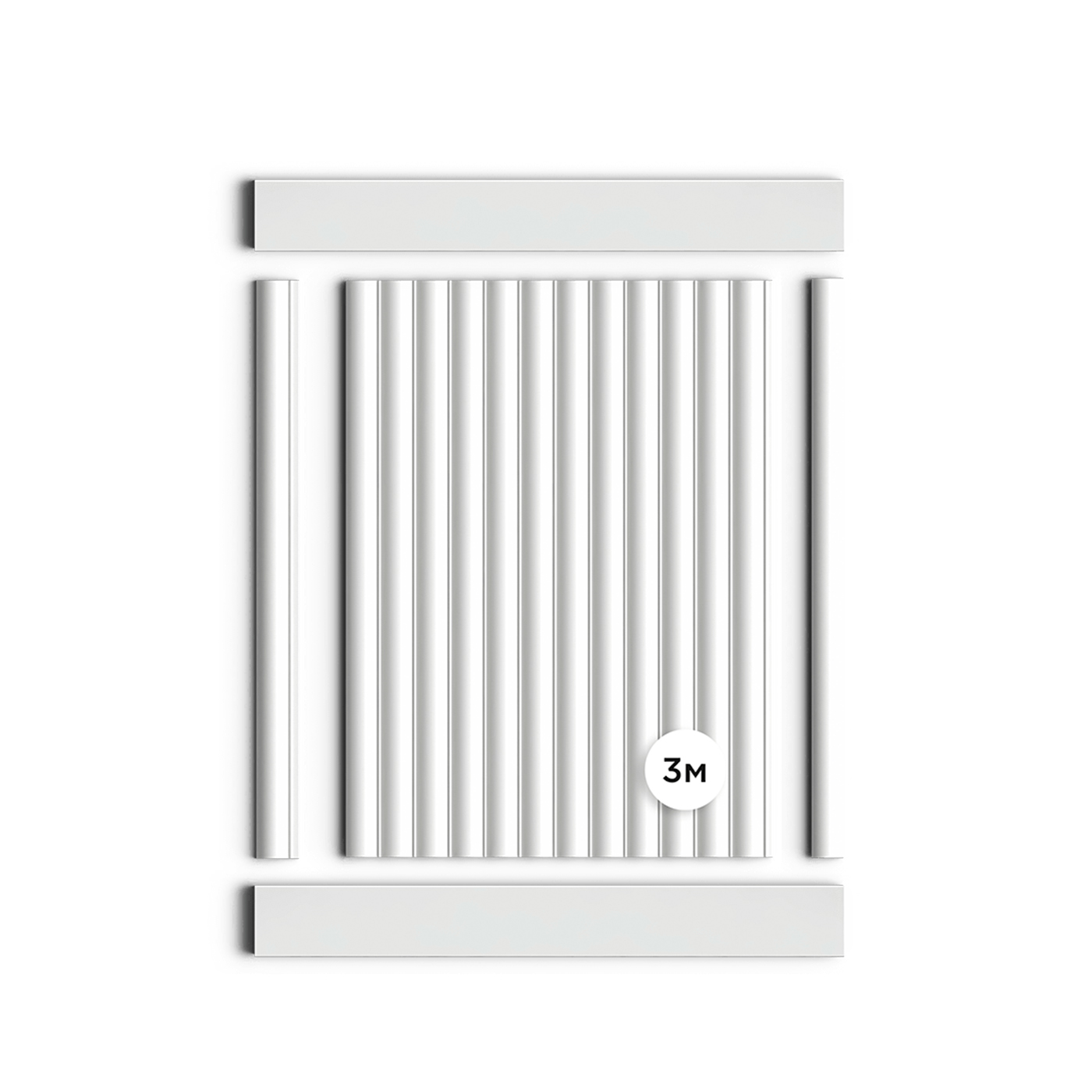 Стеновая панель под покраску Hiwood LV137 LONG NP 3000×120×12