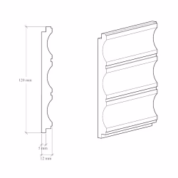 Стеновая панель под покраску Hiwood LV138 LONG NP 3000×120×12