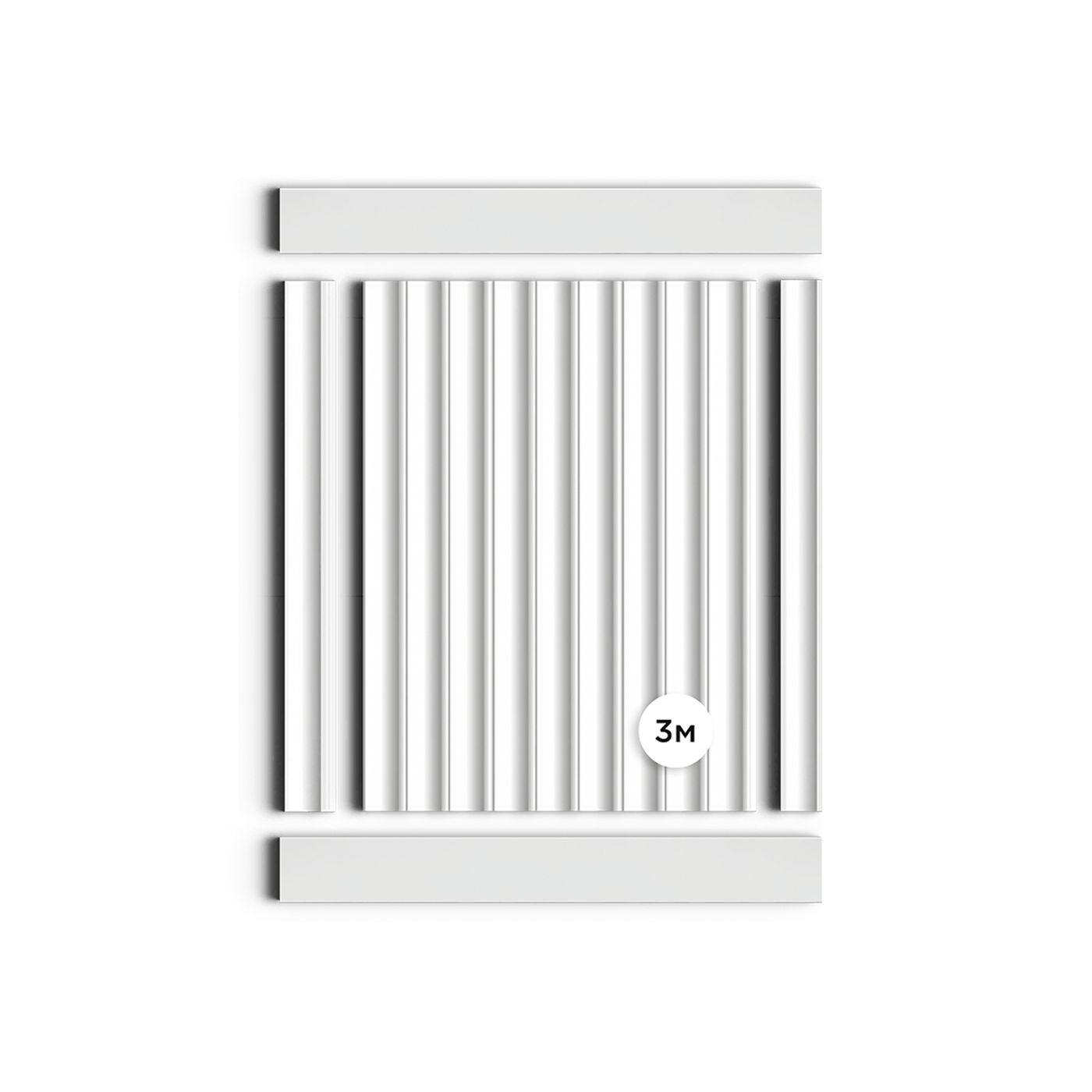 Стеновая панель под покраску Hiwood LV138 LONG NP 3000×120×12