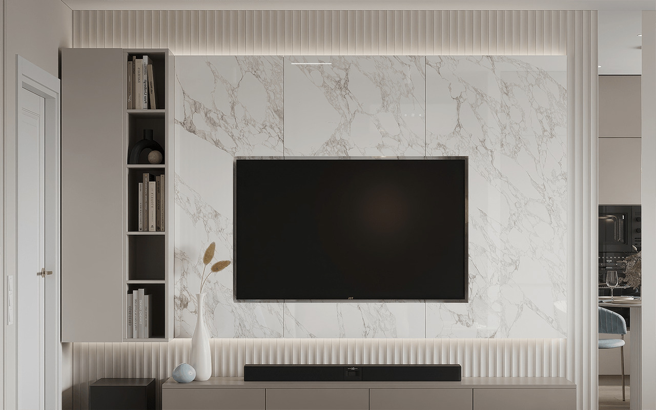 Стеновая панель под покраску Hiwood LV138 LONG NP 3000×120×12 фото в интерьере