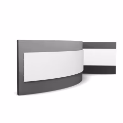 Плинтус полиуретановый под покраску гибкий Orac Decor Square SX207F 2000×250×13