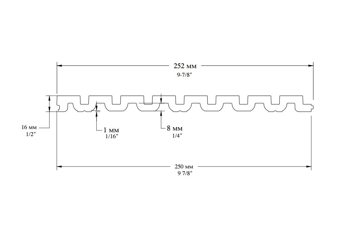Стеновая панель под покраску Orac Decor Clavier WX214 2000×252×15,7