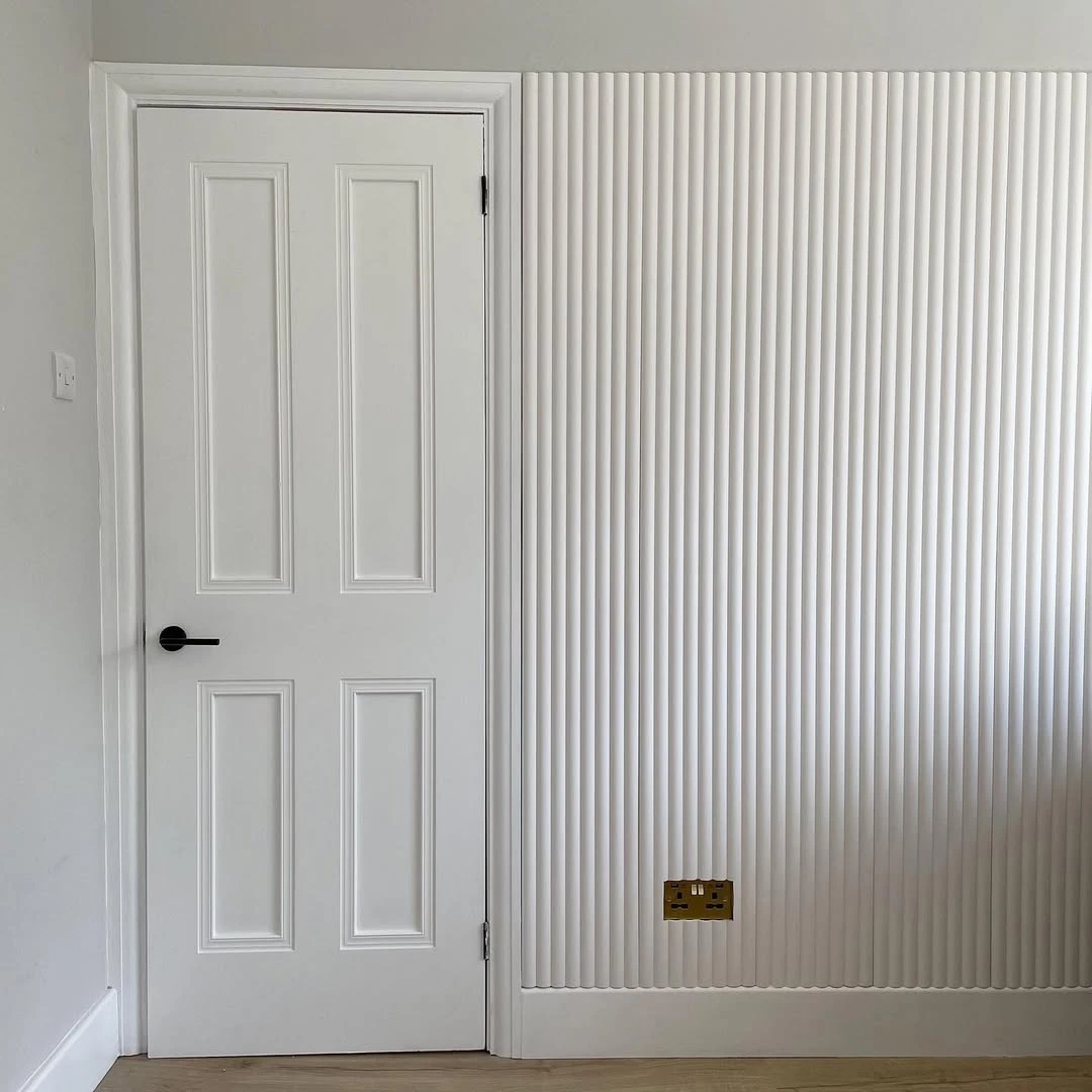 Стеновая панель под покраску Orac Decor Flute XL WX218 2600×253×17,3 фото в интерьере