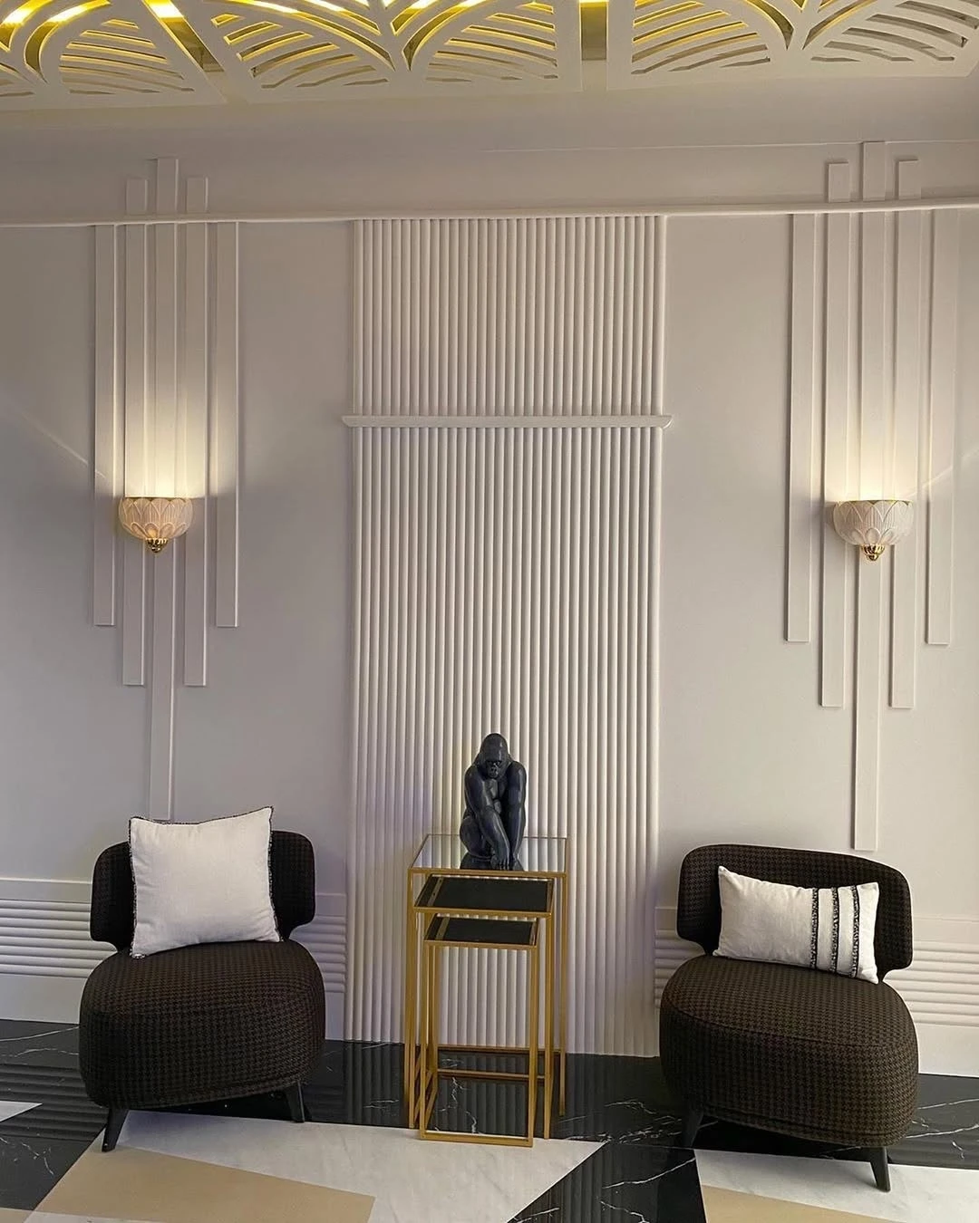 Стеновая панель под покраску Orac Decor Flute XL WX218 3000×253×17,3 фото в интерьере