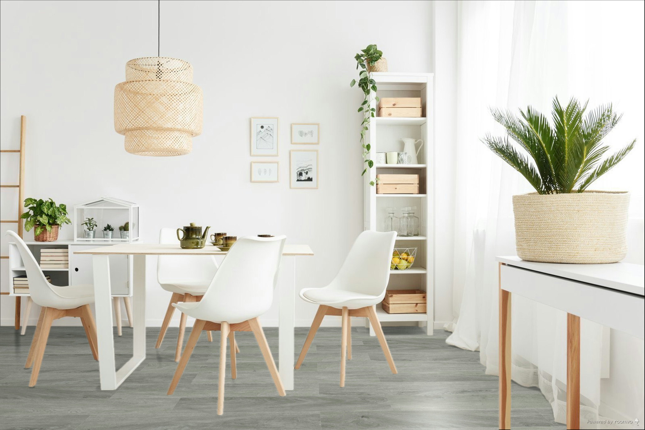 Кварцвиниловая плитка Fargo клеевая Comfort LVT Дуб Винсон 20-9118-10 1227×152×2,5 фото в интерьере