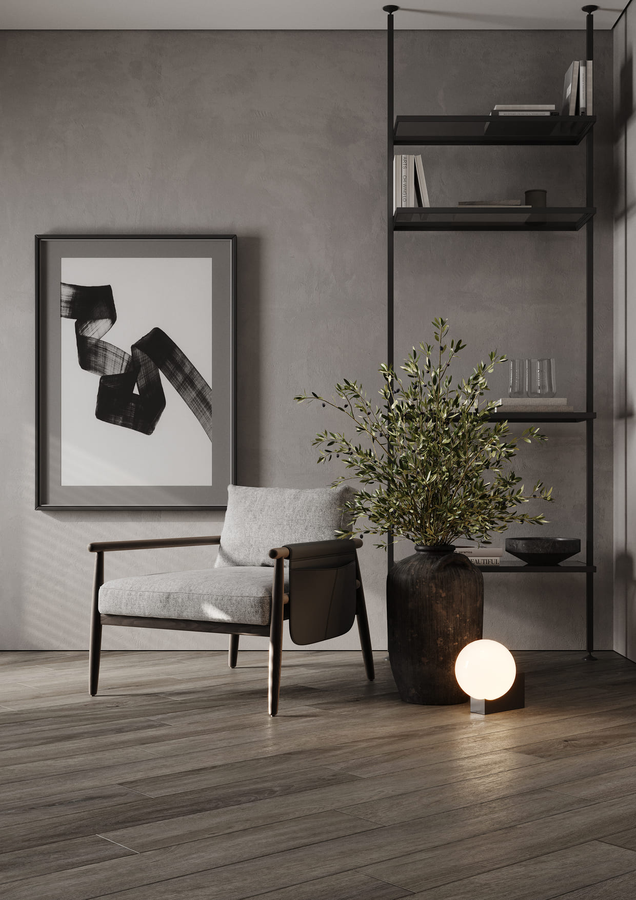 Кварцвиниловая плитка Fargo клеевая Comfort LVT Дуб Честер 20-9118-09 1227×152×2,5 фото в интерьере