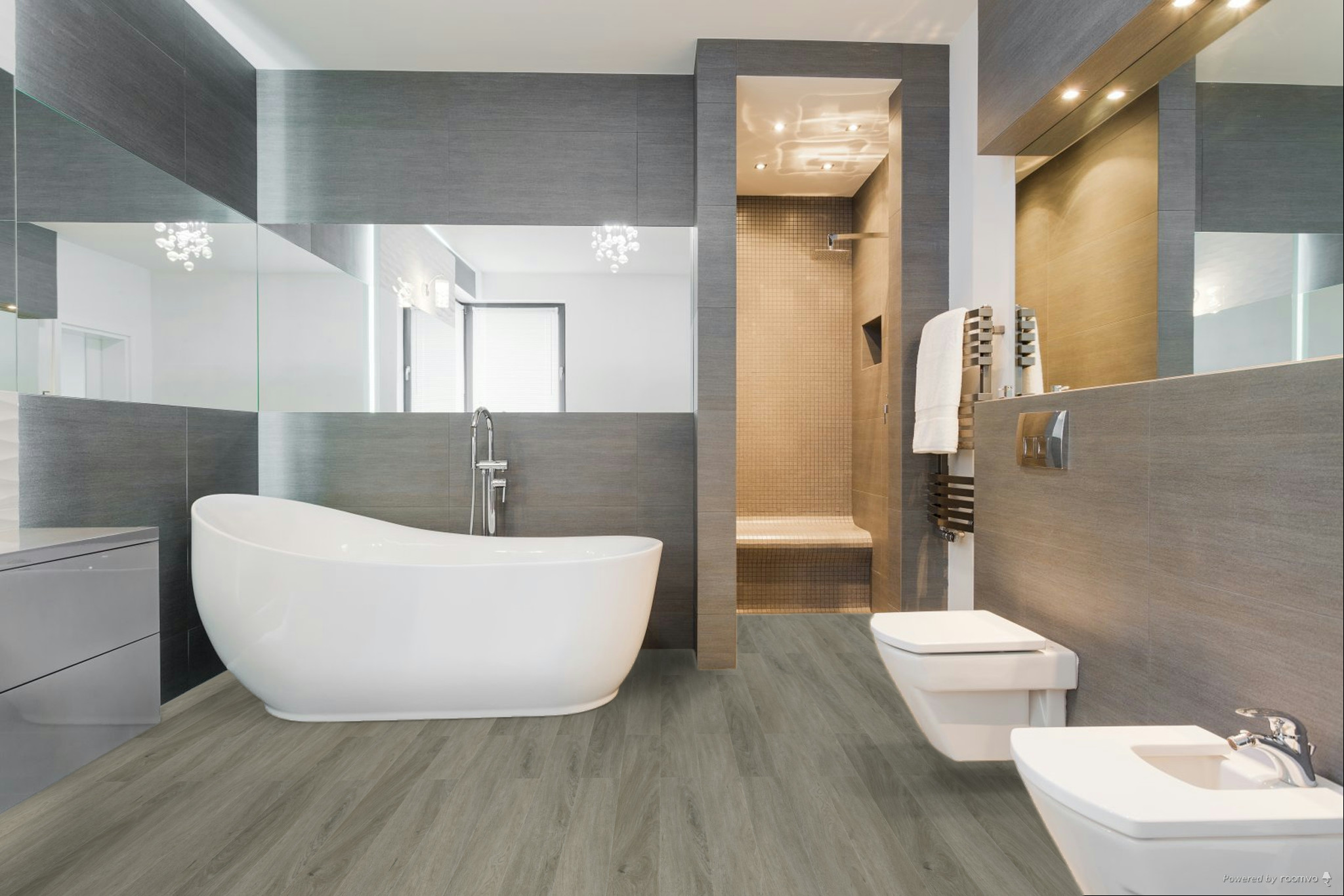 Кварцвиниловая плитка Fargo клеевая Comfort LVT Дуб Портофино 20-9118-04 1227×152×2,5 фото в интерьере