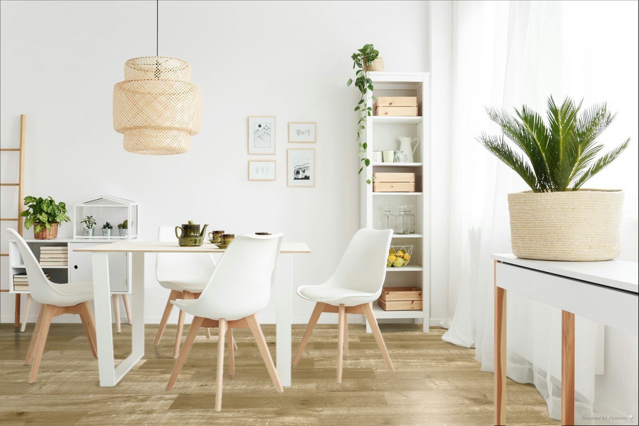 Кварцвиниловая плитка Fargo клеевая Comfort LVT Дуб Робуста 20-81996-9 1227×152×2,5 фото в интерьере