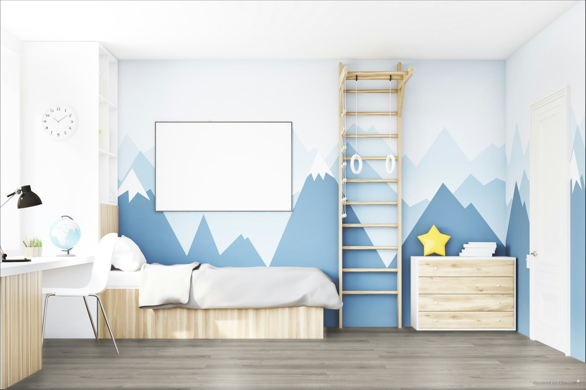 Кварцвиниловая плитка Fargo клеевая Comfort LVT Дуб Лондонский Туман 20-81996-14 1227×152×2,5 фото в интерьере