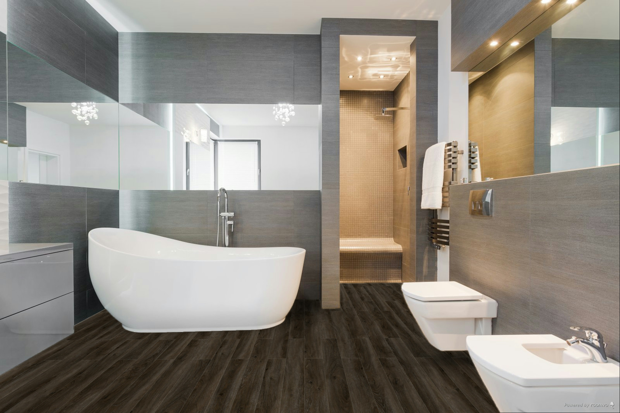 Кварцвиниловая плитка Fargo клеевая Comfort LVT Дуб Сиэтл 20-7359-75 1227×152×2,5 фото в интерьере