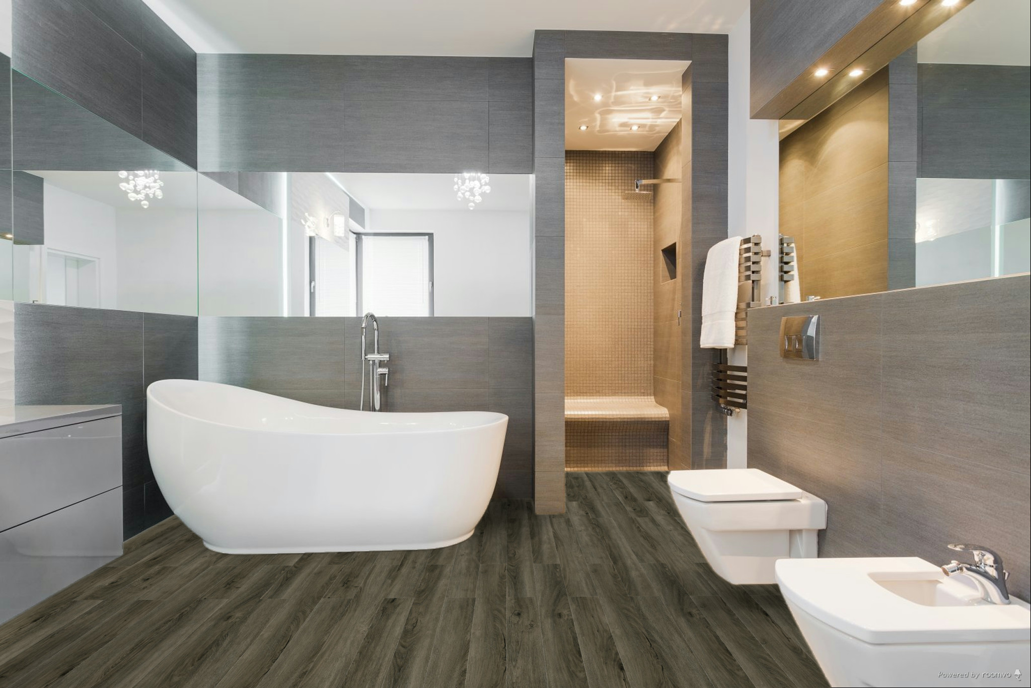 Кварцвиниловая плитка Fargo клеевая Comfort LVT Дуб Ханой 20-7359-15 1227×152×2,5 фото в интерьере