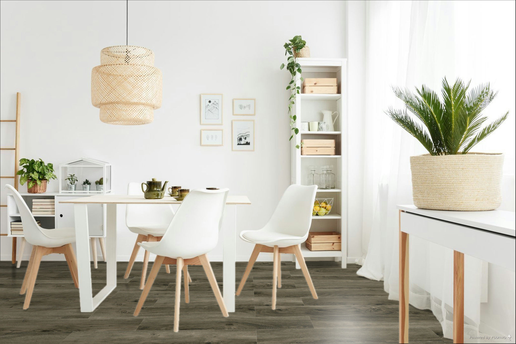 Кварцвиниловая плитка Fargo клеевая Comfort LVT Дуб Ханой 20-7359-15 1227×152×2,5 фото в интерьере