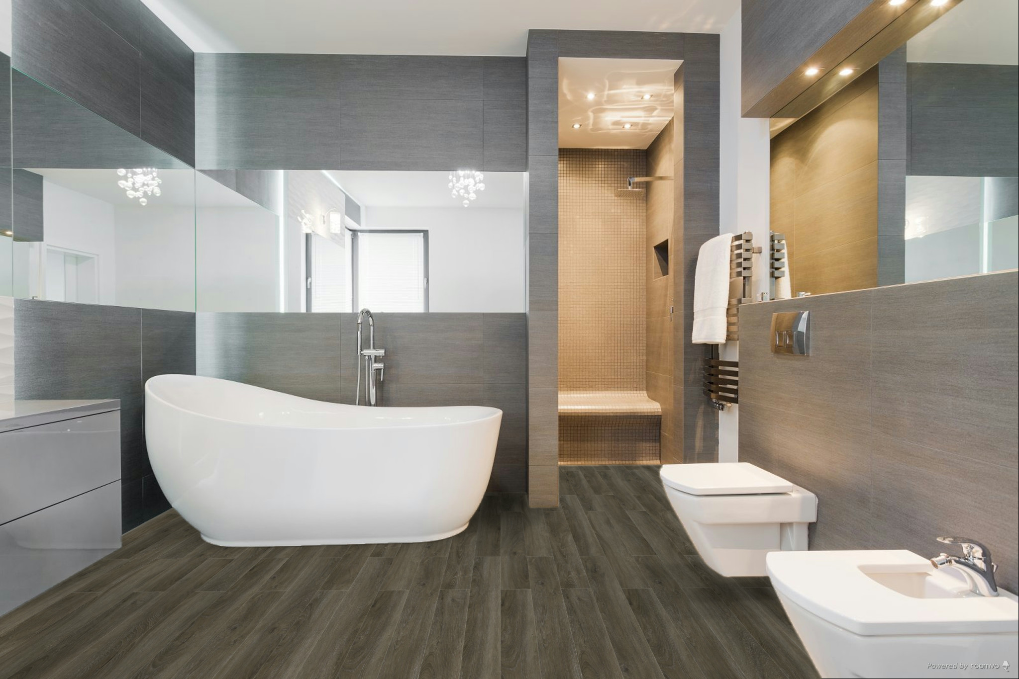 Кварцвиниловая плитка Fargo клеевая Comfort LVT Дуб Лима 20-7359-104 1227×152×2,5 фото в интерьере