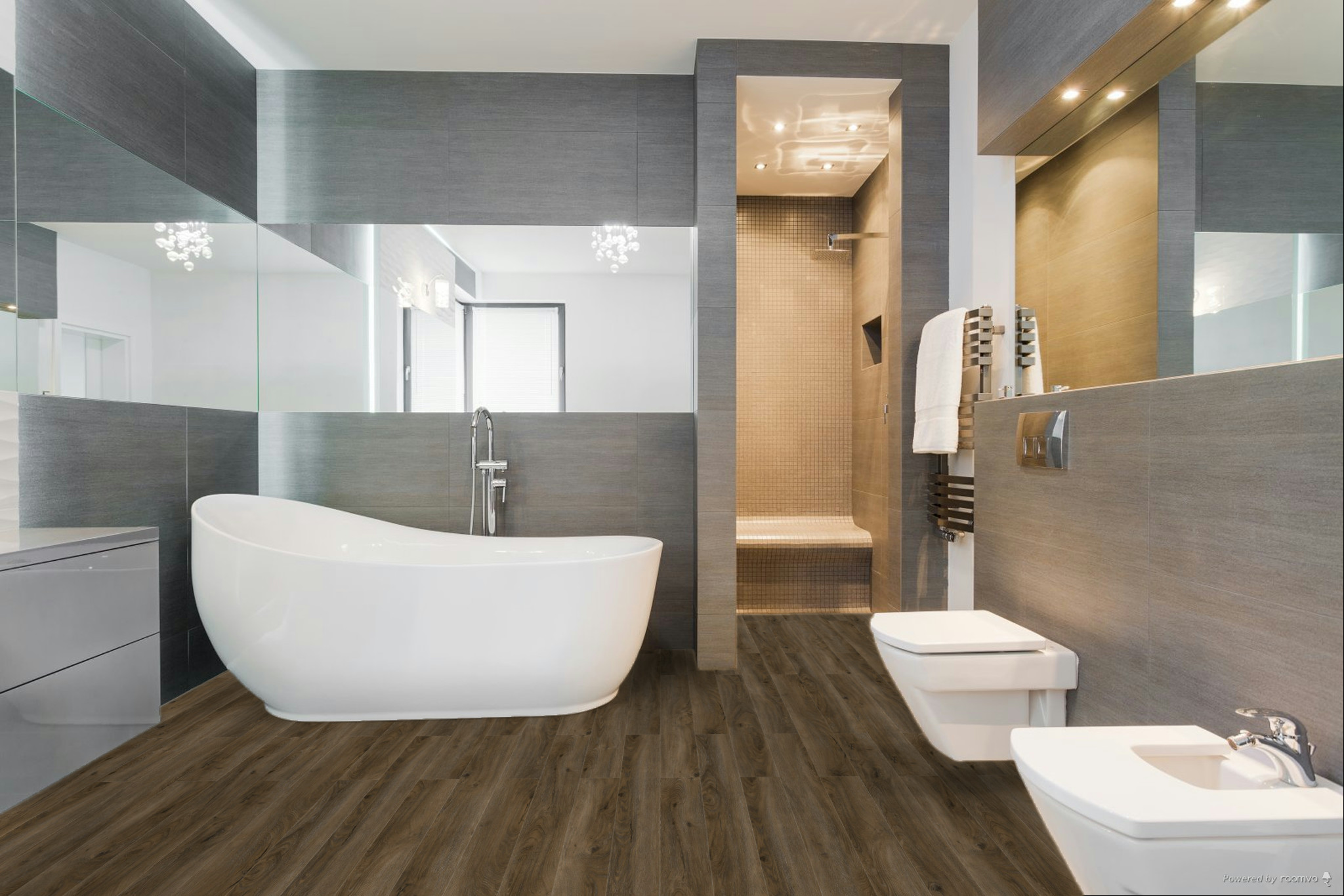 Кварцвиниловая плитка Fargo клеевая Comfort LVT Дуб Бронкс 20-7359-04 1227×152×2,5 фото в интерьере