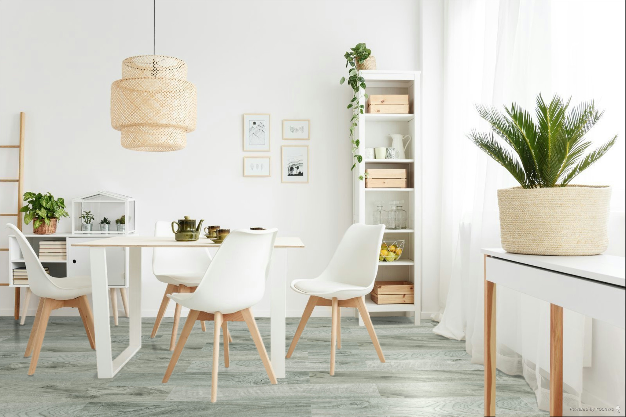 Кварцвиниловая плитка Fargo клеевая Comfort LVT Дуб Аляска 20-6835-09 1227×152×2,5 фото в интерьере