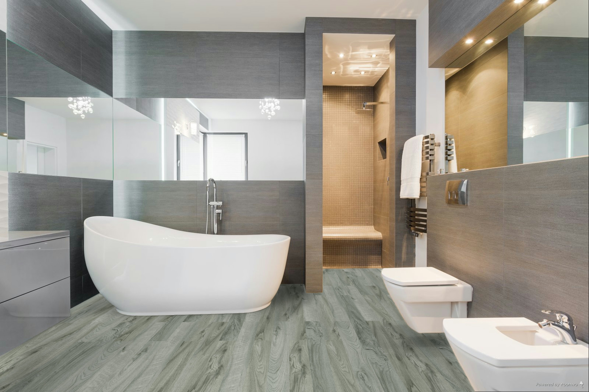 Кварцвиниловая плитка Fargo клеевая Comfort LVT Дуб Аляска 20-6835-09 1227×152×2,5 фото в интерьере