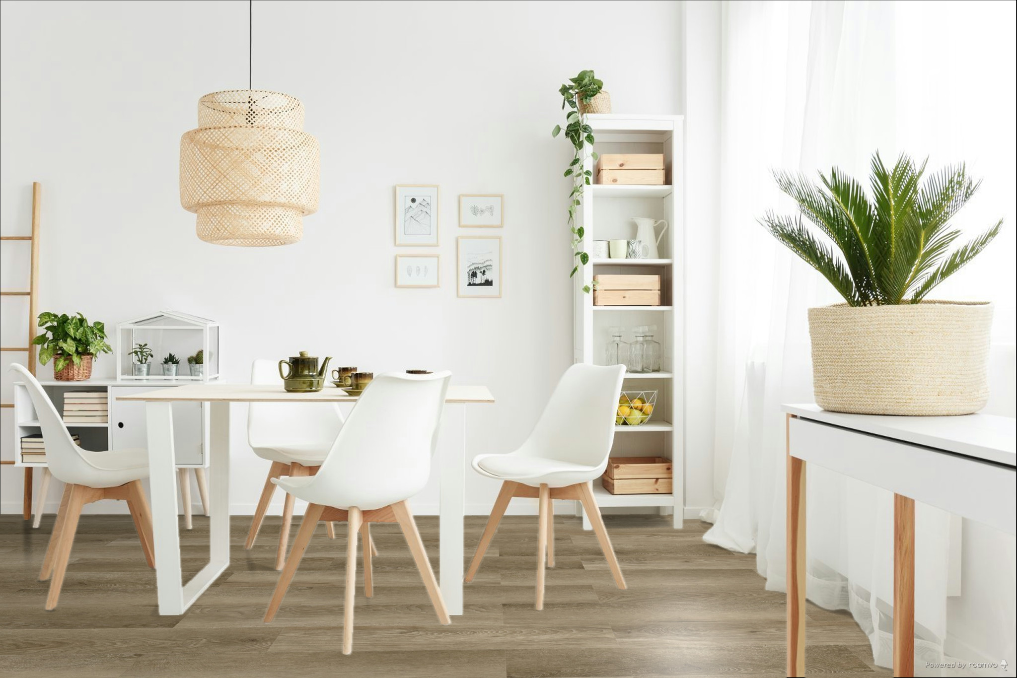 Кварцвиниловая плитка Fargo клеевая Comfort LVT Дуб Тихуана 20-6191-7 1227×152×2,5 фото в интерьере