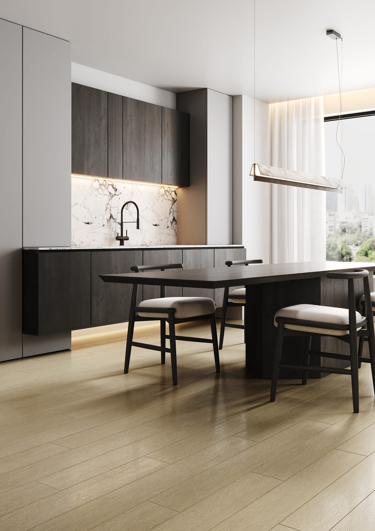 Кварцвиниловая плитка Fargo клеевая Comfort LVT Дуб Антик 20-46235-02 1227×152×2,5