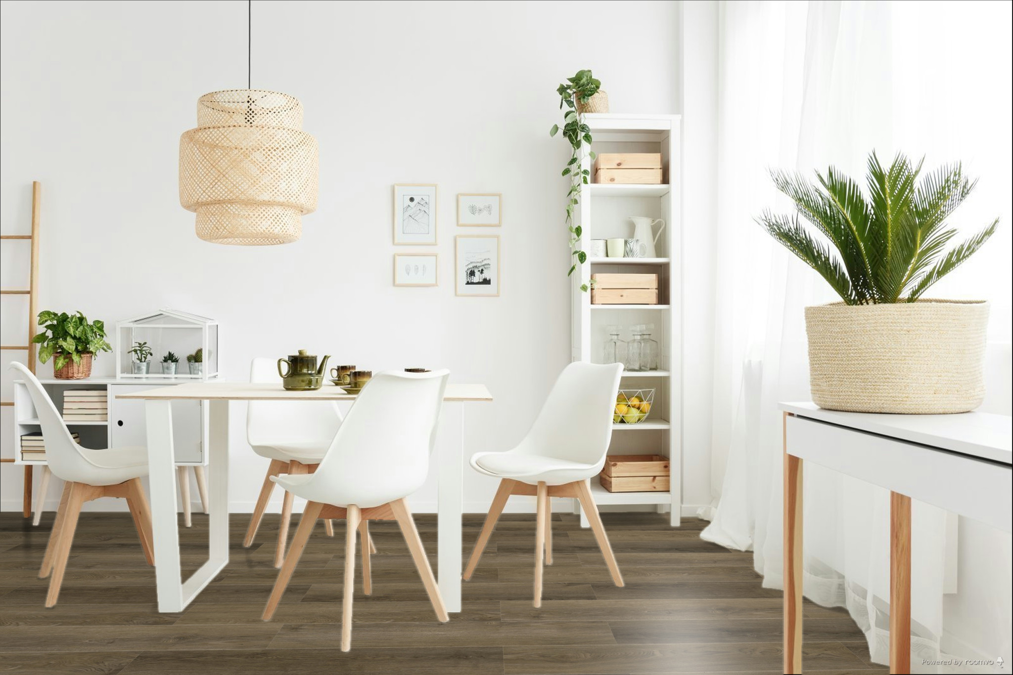 Кварцвиниловая плитка Fargo клеевая Comfort LVT Дуб Ванкувер 20-4105-12 1227×152×2,5 фото в интерьере