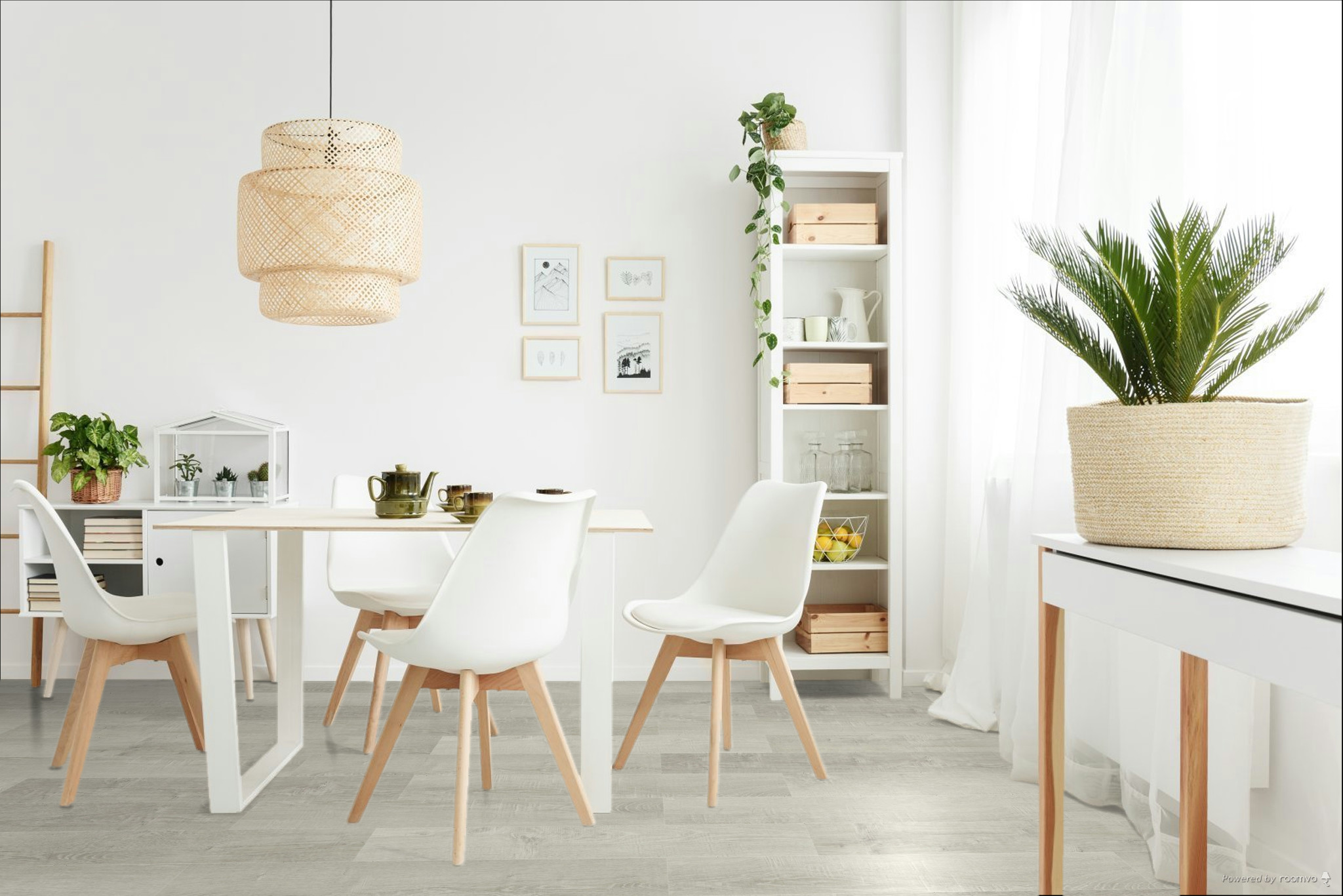 Кварцвиниловая плитка Fargo клеевая Comfort LVT Дуб Аспен 20-31531-04 1227×152×2,5 фото в интерьере