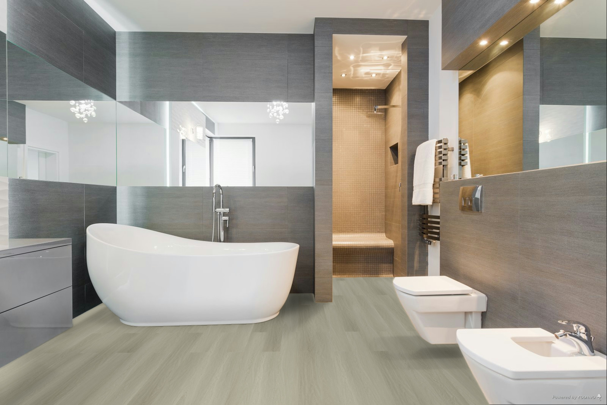 Кварцвиниловая плитка Fargo клеевая Comfort LVT Дуб Саванна 20-21064-84 1227×152×2,5 фото в интерьере