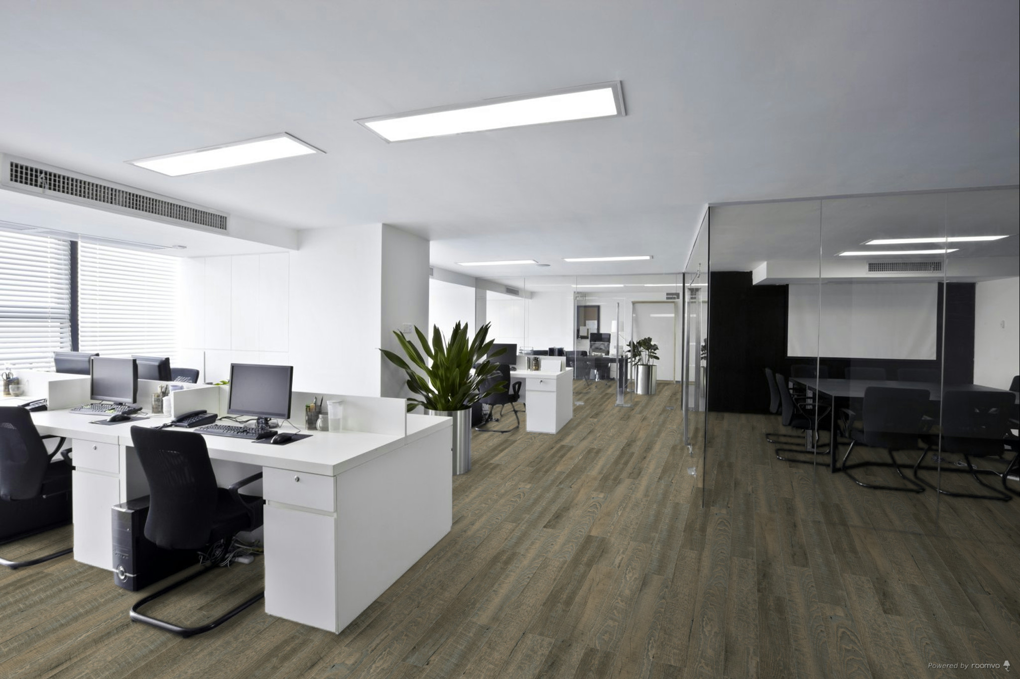 Кварцвиниловая плитка Fargo клеевая Comfort LVT Дуб Мак-Кинли 20-16092-79 1227×152×2,5 фото в интерьере