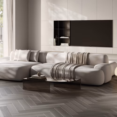 Кварцвиниловая плитка Fargo клеевая Parquet LVT Дуб Турин 22-21065-61 венгерская елка 595×119×2,5