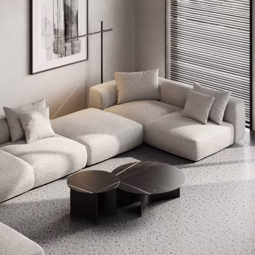 Кварцвиниловая плитка Fargo клеевая Stone LVT Терраццо Холодный 6949-1 606×303×2,5