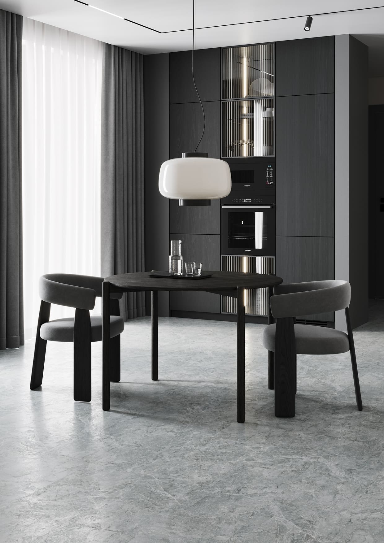 Кварцвиниловая плитка Fargo клеевая Stone LVT Травертин Арктический 48116-01 606×303×2,5 фото в интерьере Кварцвиниловая плитка Fargo клеевая Stone LVT Травертин Арктический 48116-01 606×303×2,5 фото в интерьере