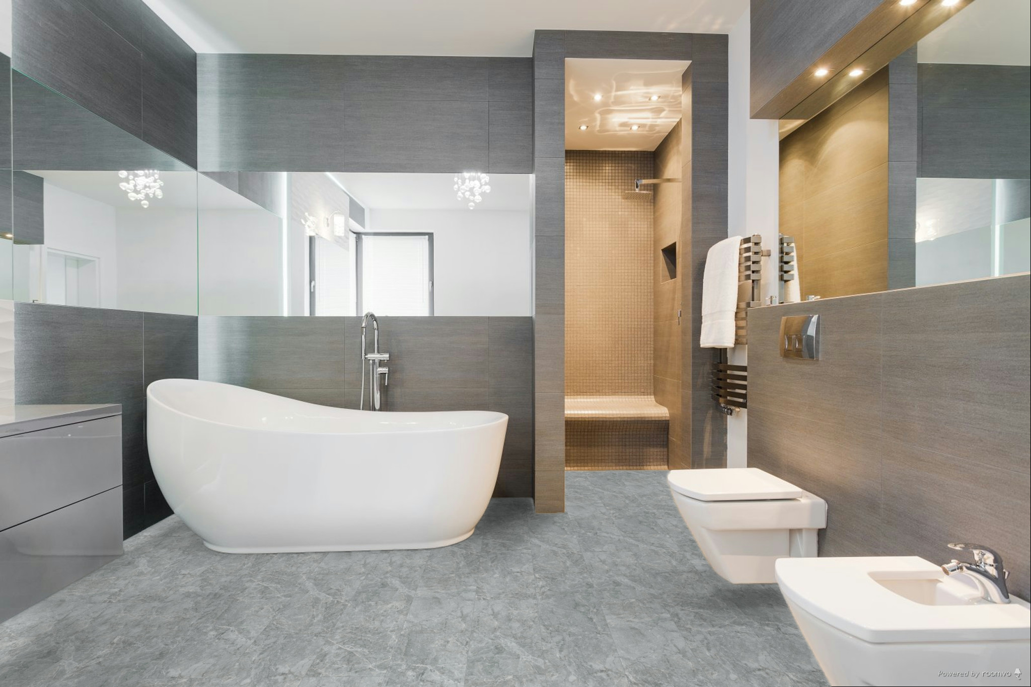 Кварцвиниловая плитка Fargo клеевая Stone LVT Травертин Арктический 48116-01 606×303×2,5 фото в интерьере Кварцвиниловая плитка Fargo клеевая Stone LVT Травертин Арктический 48116-01 606×303×2,5 фото в интерьере