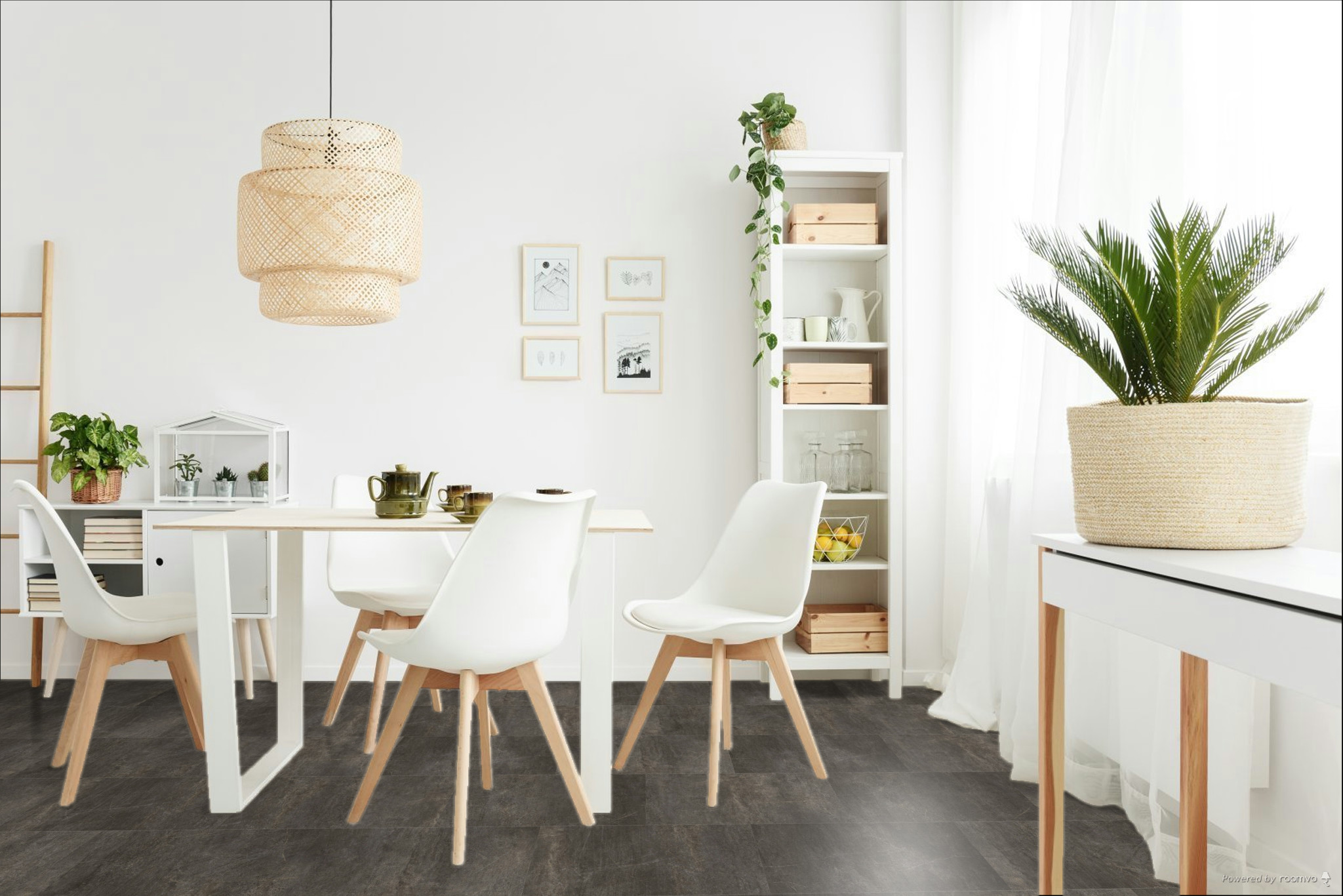 Кварцвиниловая плитка Fargo клеевая Stone LVT Мрамор Медный 48107-02 606×303×2,5 фото в интерьере