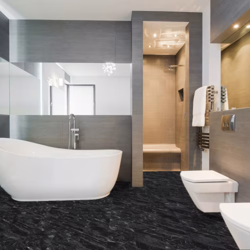 Кварцвиниловая плитка Fargo клеевая Stone LVT Гранит Черный 1804-3 606×303×2,5
