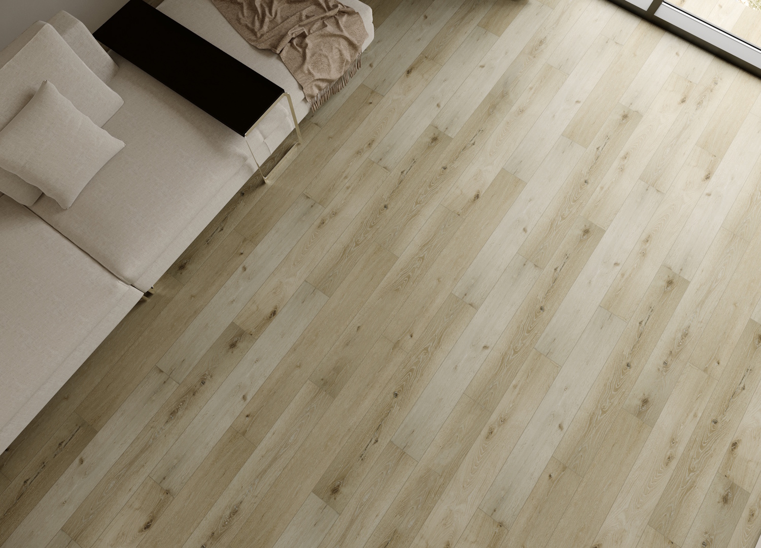 Кварцвиниловая плитка Art East замковая Art Tile Click Дуб Анива 45-12-ATC 1220×180×4 фото в интерьере