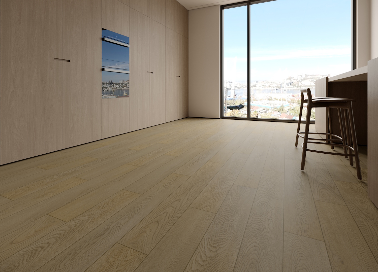 Кварцвиниловая плитка Art East замковая Art Tile Click Дуб Кавказский 45-14-ATC 1220×180×4 фото в интерьере