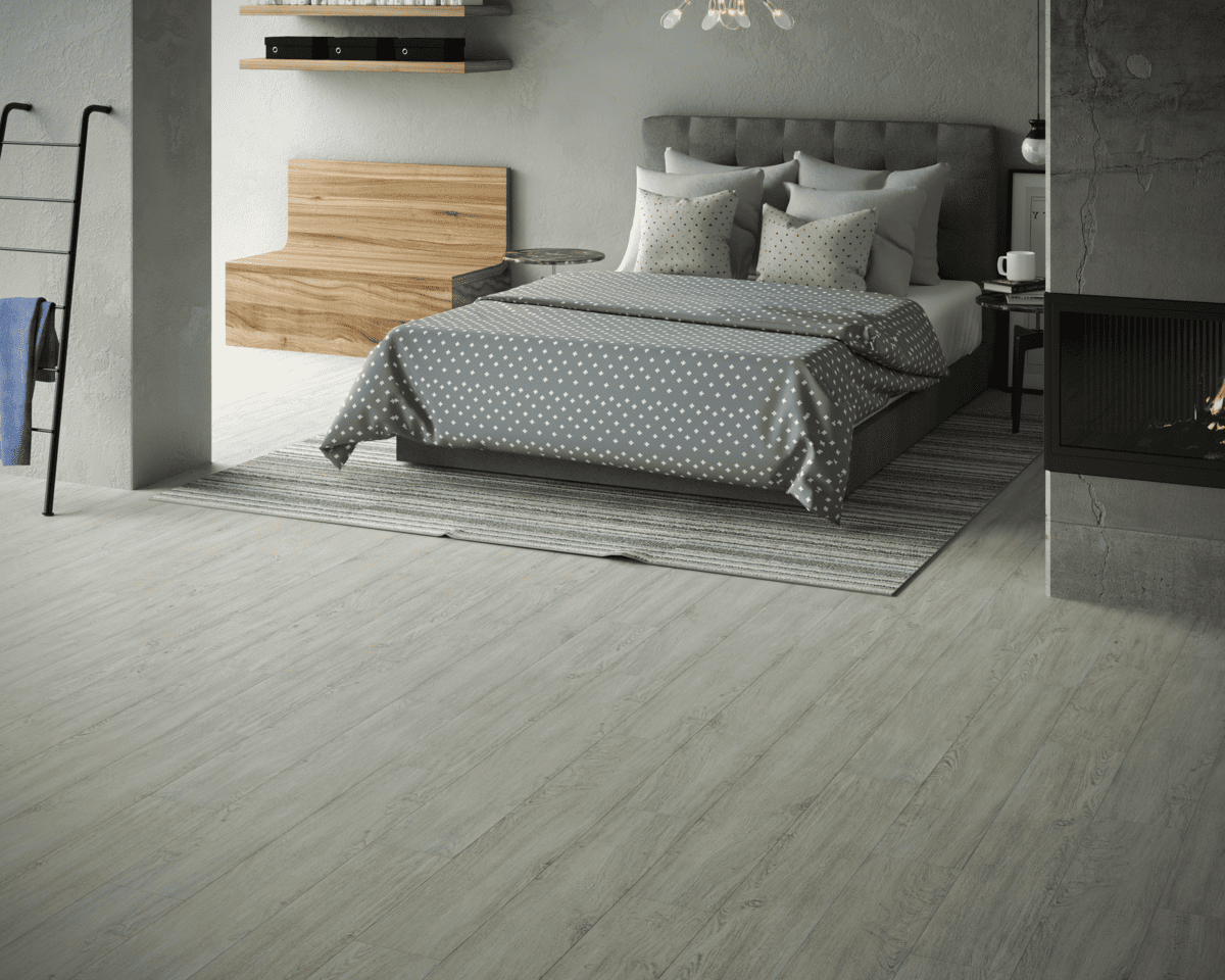 Кварцвиниловая плитка Art East замковая Art Tile Click Бархат Лазурный 45-122-ATC 1220×180×4 фото в интерьере